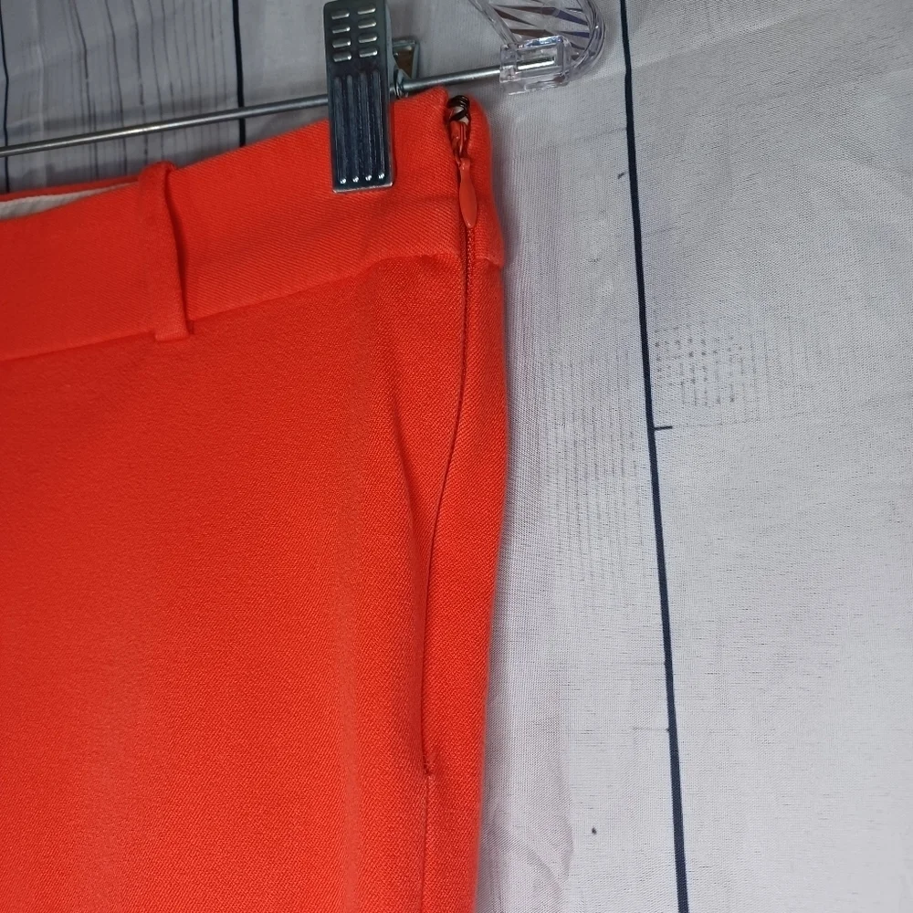J. Crew Coral Red City Fit Stretch Ankle Cropped Classic Preppy Pants